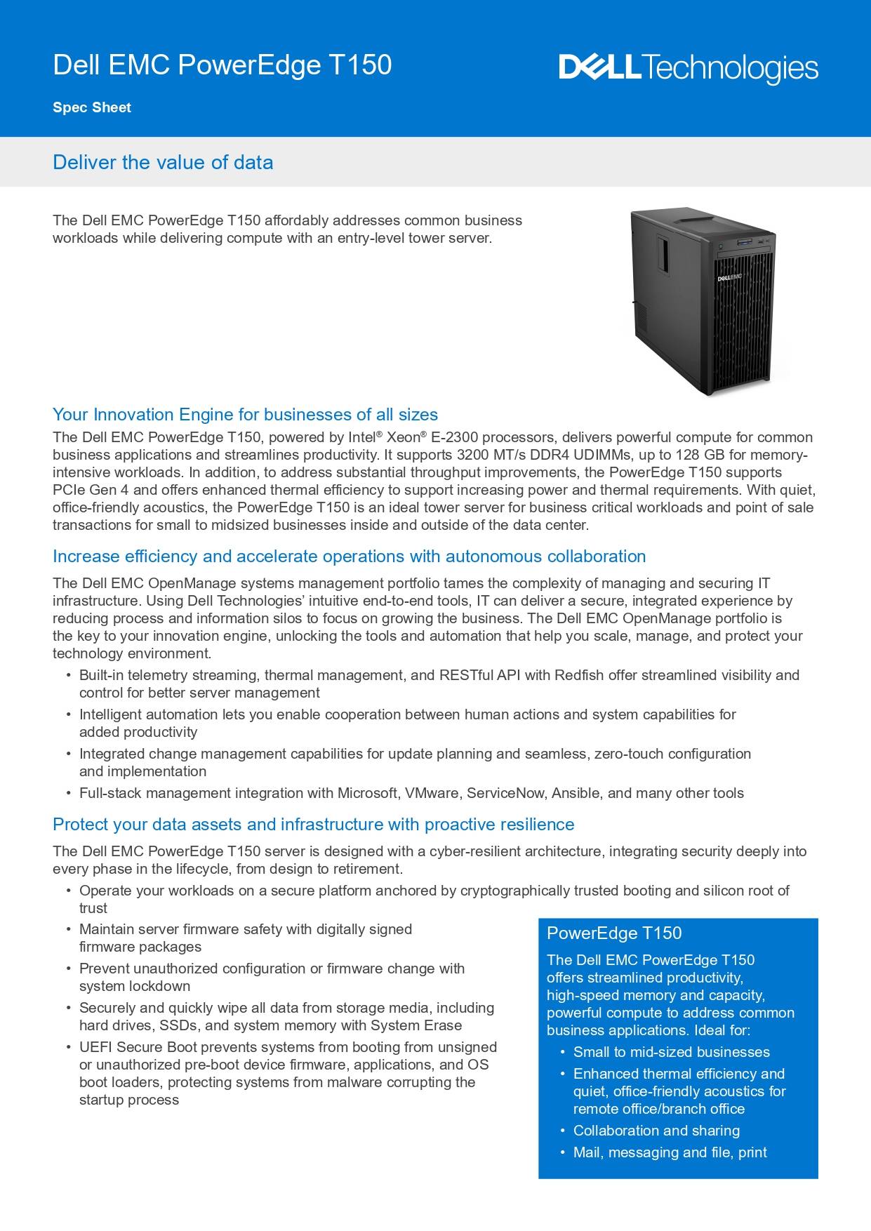 Dell Server PowerEgde T150